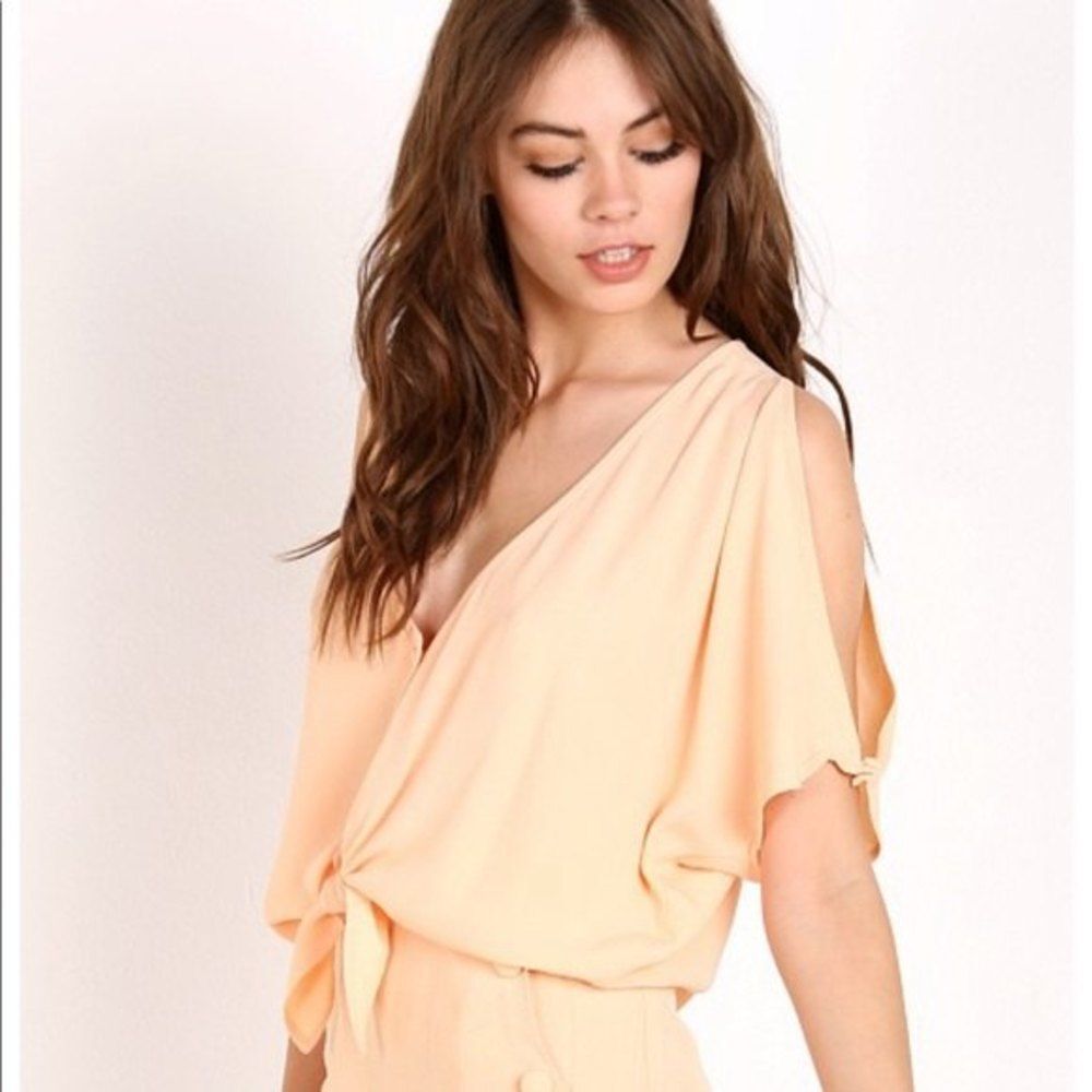 Flynn Skye Womens Sz Small Nina Top Peaches & Cream